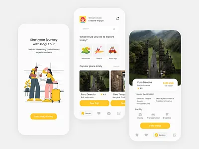 GOGI TOUR applications design landing page ui uiux user experience user interface ux