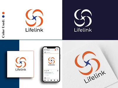 Lifelink Logo Project app logo brand design brand identity design branding business logo clean clean logo company logo cool logo creative creative logo graphic design logo logo branding logo design minimal logo simple logo
