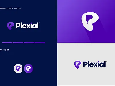 Plexial Logo Design ( Logo for a Qocial media marketing Agency ) 3d branding logo