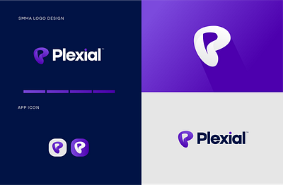 Plexial Logo Design ( Logo for a Qocial media marketing Agency ) 3d branding logo