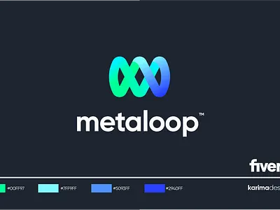 Metaloop Logo Design ( Logo for a metaverse platform ) app branding design icon logo meta metaverse software logo design