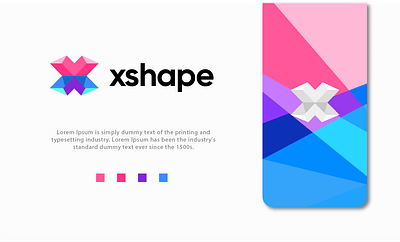Xshape Logo Design ( Logo for a Architect software ) app branding design icon logo software logo design