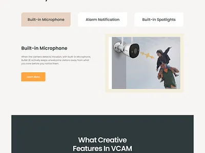 Outdoor Security Camera Landing Page accesscontrol cameras home automation home automation protection home protection home security landing page outdoor camera outdoor security outdoor security camera security camera security services security system smart home ui design ux design video surveillance web design website