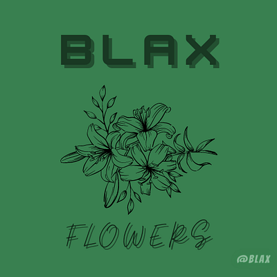 Blax flower branding design icon illustration typography