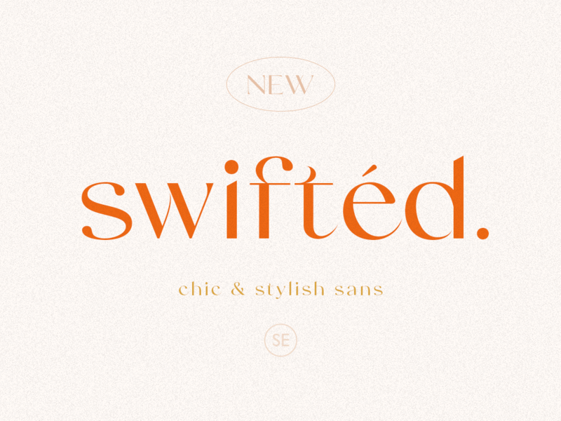 Swifted – Chic & Stylish Sans orange typography