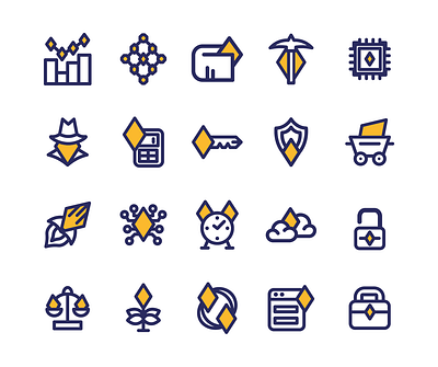 Cryptocurrency Icons app branding design graphic design icon ui vector