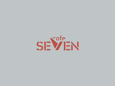 SEVEN cafe Primary logo branding design fashion icon illustration logo typography ui ux vector