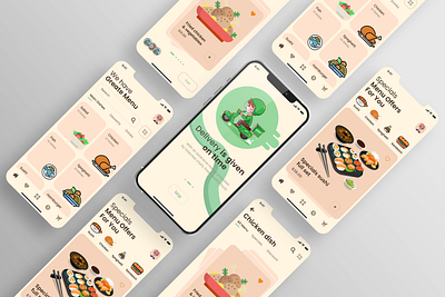 food delivery app app branding design icon illustration logo typography ui ux vector