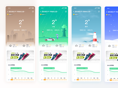 日历应用天气功能模块设计 app app设计 design icon interface ui weather design weather interface 日历设计