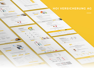 Hoi Versicherung AG - Website animation design graphic design illustration minimal typography ui ux vector