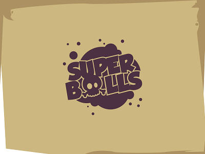 Game logo / Super Balls board game erdir oh erdwen game game design game logo illustration logo logo design logotype old old paper parchment pirate pirate bay roll scroll skull typo logo vellum