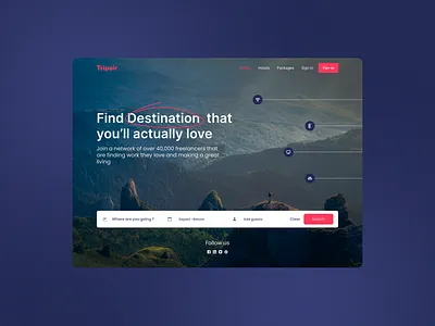 Tripair booking dribble figma journey