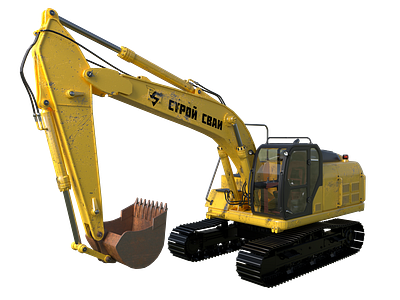 Excavator 3D Model 3d cinema 4d octane