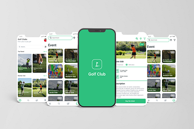 Golf Club UI Design | Mobile App Design app app design app development canada design i can infotech mobile mobile app design mobile application ui uiux web web app design web design website design