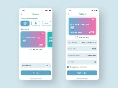 Credit Card Checkout | Mobile App Concept app application buy card cardholder checkout concept credit daily dailyui design form illustration mobile mobile app money page pay ui