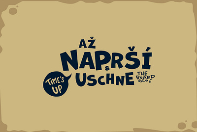 Game design / Naprší & Uschne board game bubble cartoon chat erdir oh erdwen game game design game inspo game logo game logo design illustration logo logo design logo type old paper roll typo typography typologo