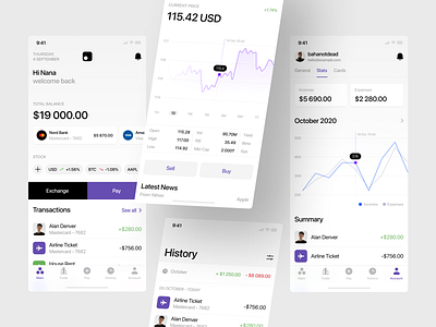 Nord Finance App iOS UI Kit 📱 3d app application banking craftwork design finance landing mobile mockup nord vector web website