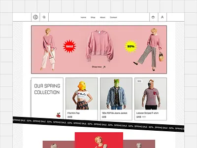Fashion eCommerce Website clothing fashion homepage sale ui uiux ux website