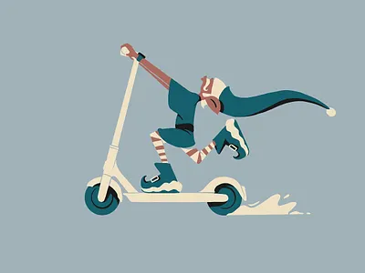 Always late elf! 2d as character characterdesign christmas elf illustration procreate x