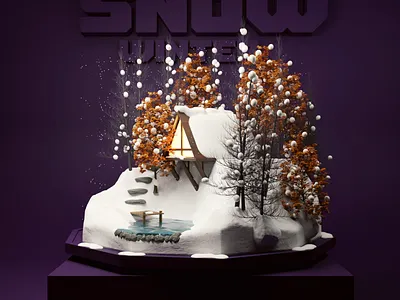 Winter is coming! art artwork blender branding color design flat illustration logo ui