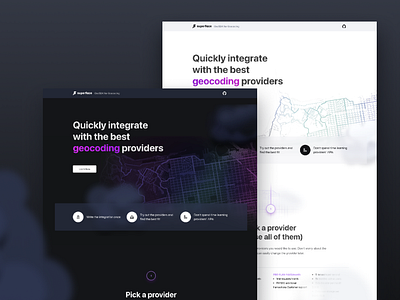Superface Geocode Solution api cloud dev developer geocode landing page maps node simple ui ux web