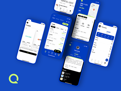 JobFindMe | Chinese Local Hiring / Job Finding App v1.0 app blue design find hiring job minimal minimalist recruit ui