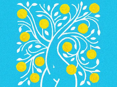 Tree of Life 2d 2d illustration blue branches design digital art draw feminine geometric girl illustration lady lemon life minimal nature pattern tree tree of life ukraine