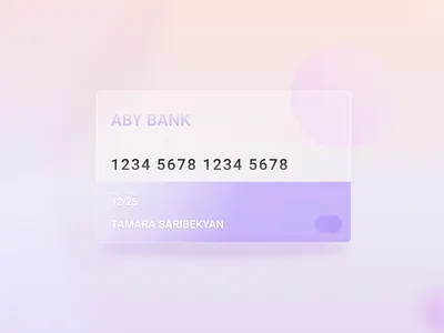 Glassmorphism Credit Card concept credit card figma glassmorphic design glassmorphism ui ui ux user experience user interface