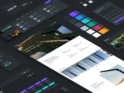 Volo - Website Design clean dark dark ui design design system e commerce eshop figma graphic design lighting product design render solar ui ui design ux ux design web design webdesign website