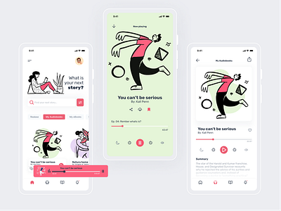 Audiobook app audiobook design mobile player product designer ui uidesigner uiux ux