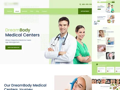 Medical Center branding clean design doctors dribbble figma flate illustration logo medical template ui ux