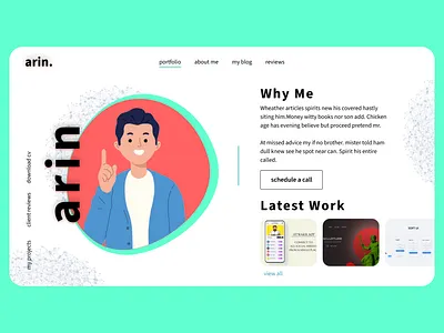 Freelancer Personal Portfolio design figma freelance minimal ui