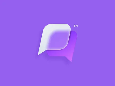 ChatGum glass morphism logo brand branding chat bubble chat icon colorful design glass glass morphism icon identity illustration logo modern morphism purple simple ui vector