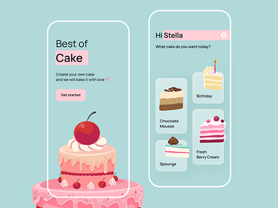 Trick or Treat? Design delights! aesthetic aesthetics app birthday cake candle delight design empathy illustration intelligence interface love menu mobile start started sweets ui ux