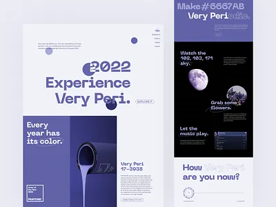Very Peri Landing Page #1 animation colof of the year design hero landing page minimal pantone purple scroll bar slider ui very peri