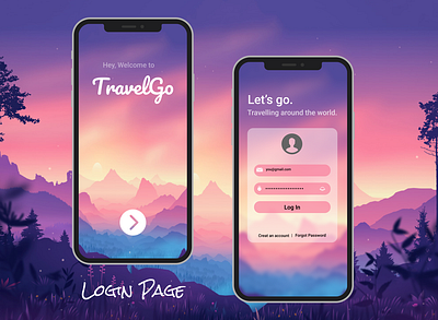 Travel Go Application UI adobexd animation app design figma ui ux