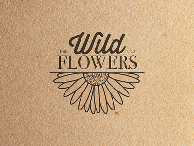 Wild Flowers Logo adobe illustrator branding design logo vector