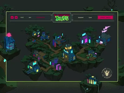 Bloodshed Bears NFT Game - Homepage Animation animation blockchain crypto cyberpunk gaming homepage aimation illustration nft nft game pixel art uiux web3 web3 design