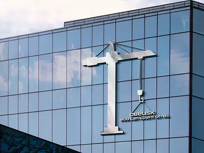 Logo brand design brand name construction project emblem graphic design heavy construction equipment illustration label logo logotype machinery symbol tall buildings tower cranes