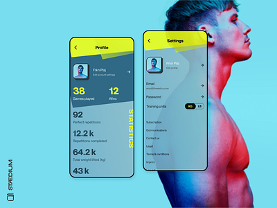 STÆDIUM Profile MVP app branding destroy boring freeletics gaming interface mobile profile settings staedium statistics strength gaming stædium