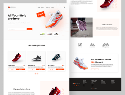 Shoes Website UI e commerce website landing page ui ux design website design website ui