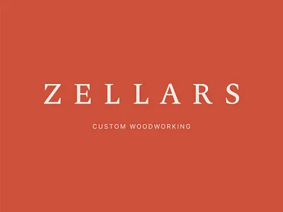 Zellars Logo design illustrator layout logo type design typography vector visual identity woodworking