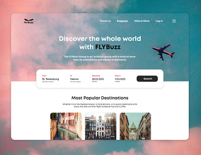 Web-design Concept for an Aviation Group branding design figma interface travel travelling travelling website ui ui design ui designer ux ux design ux designer web web design web development website wordpress wordpress design wordpress development