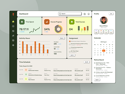 E-learning Dashboard course dashboard e learning edtech education education app edutech filllo learning minimal online couese retro school skill share student study teacher university web app web design