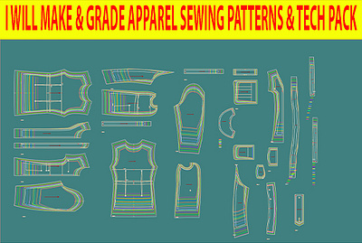 I will sewing pattern maker digital sewing pattern PDF pattern clothing pattern make garments pattern pattern pattern deisng pattern grading pattern making pdf pattern sewing patter sewing pattern maker