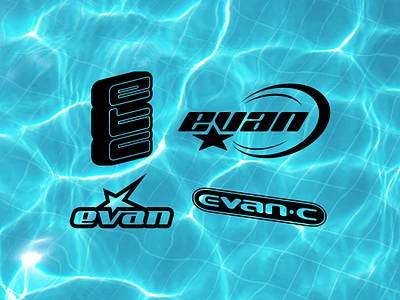 Evan Goes Y2K™ Poolside Version 2000s 90s art art direction art director color design designer graphic graphic design lettering logo logo design personal pool style type type treatment typography y2k