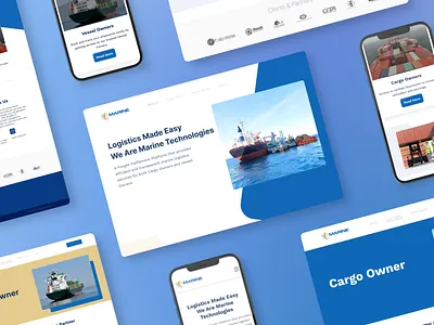 Marine Technologies design minimal softwaredeveloper ui uiux web design website