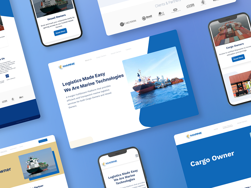 Marine Technologies design minimal softwaredeveloper ui uiux web design website