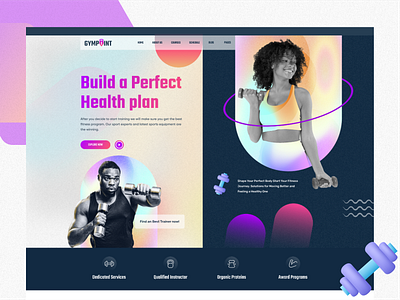 GYM Landing Page💪🏻 bodybuilding bodymake cardio fitness fitnessaddict gym gymworkout healthylife landing lifestyle motivation personaltrainer sport ui web workout