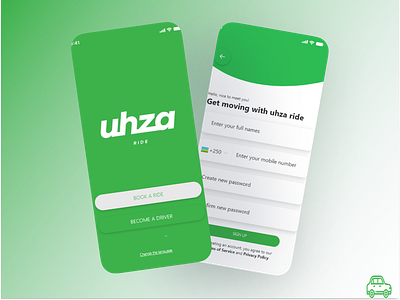 New Uhza Ride Mobile App app branding design illustration logo typography ui vector